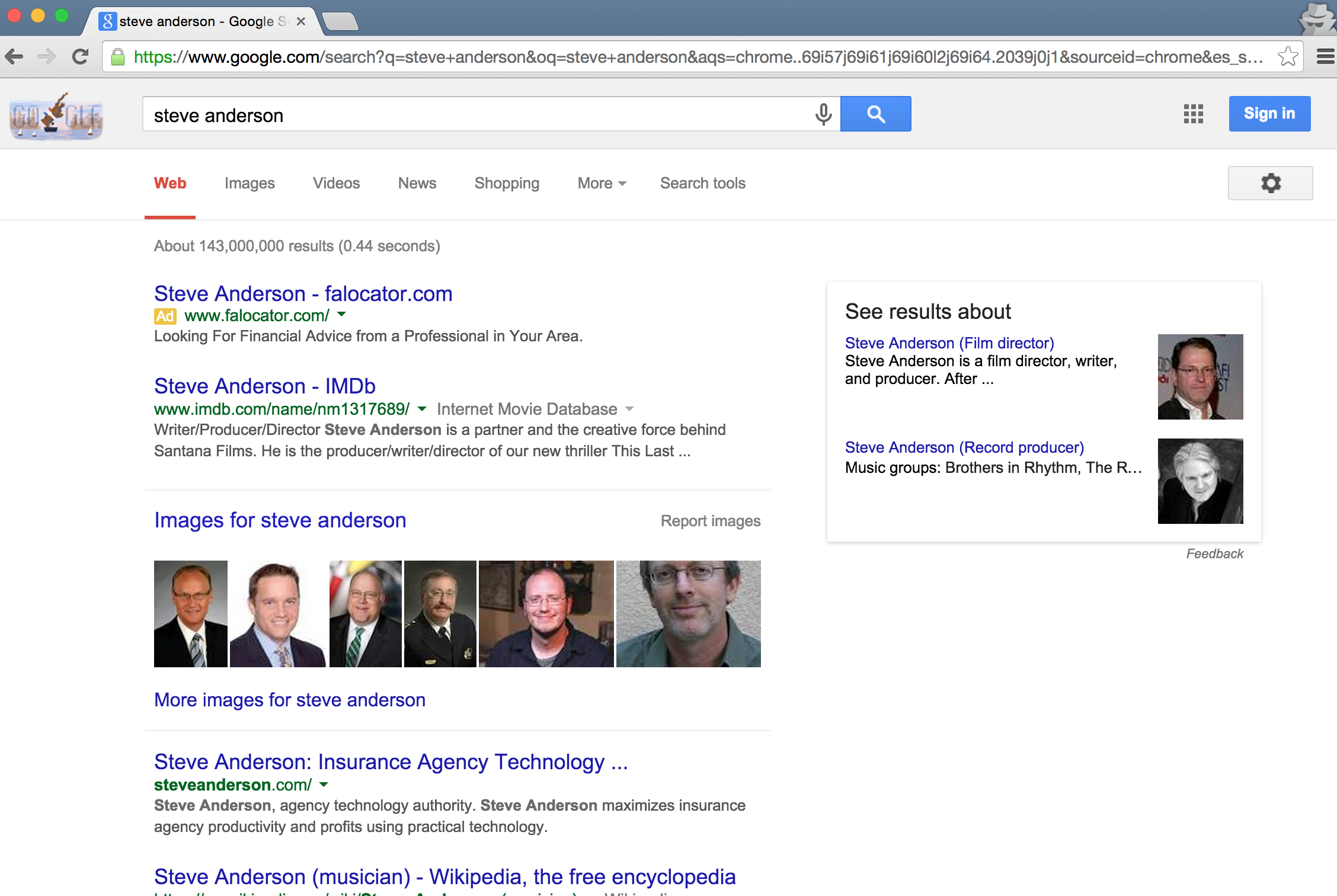 google search via vpn screenshot